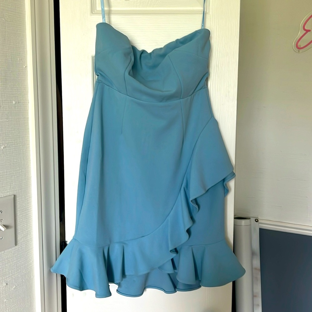 blue mini dress